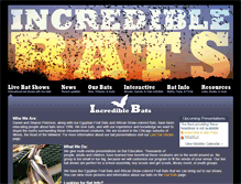 Tablet Screenshot of incrediblebats.com